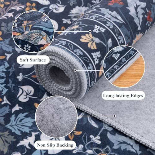 HEBE Hallway Runner Rug 2'x8', Washable Non Slip Kitchen Rug Runner - Image 3