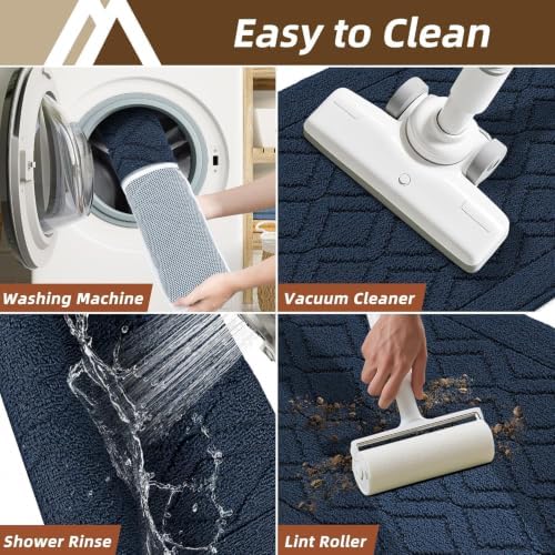 COSY HOMEER Kitchen Rugs Sets of 2 Non-Slip Washable,60x24Inch/35X24Inch - Image 6