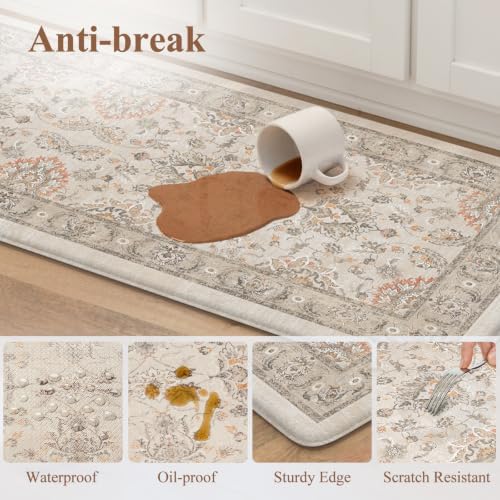 KIMODE Anti Fatigue Mats for Kitchen Floor Comfort Cushioned Rugs Sets of 2 - Image 5