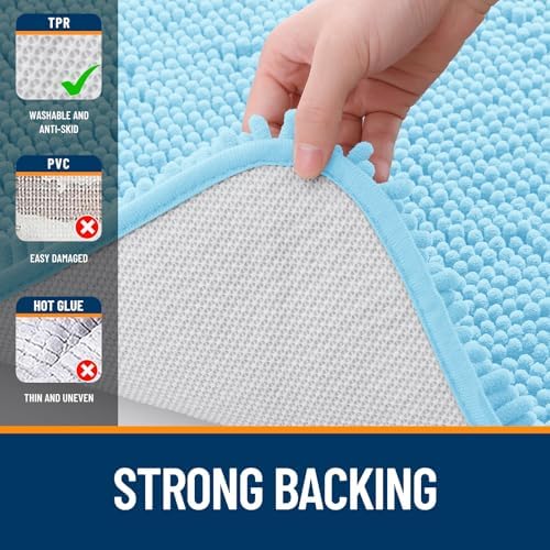 OLANLY Bathroom Rugs 32x20, Extra Soft Absorbent Chenille Bath Rugs - Image 6
