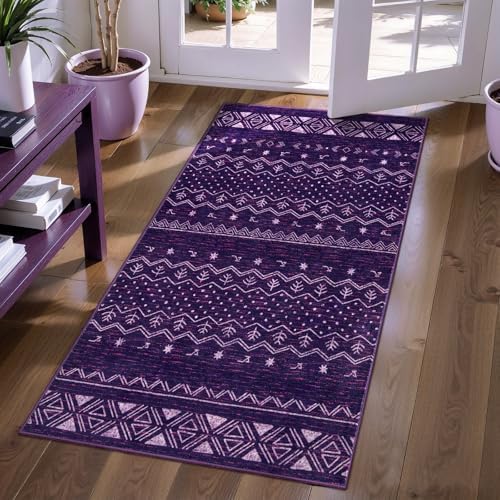 SERISSA 2x4 Washable Non-Slip Boho Runner Rug for Entryway by SERISSAHomeDecorCollection