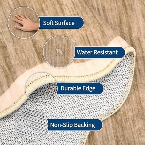 GarveeHome Scalloped Washable Rug 6x9 Rugs for Living Room Non Slip - Image 4