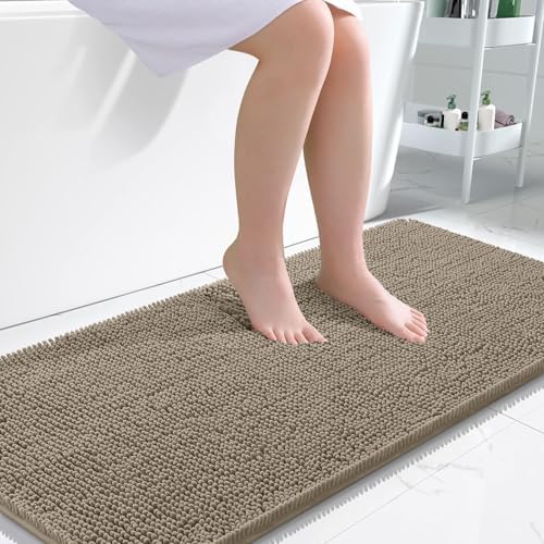 OLANLY Bathroom Runner Rugs 47x24, Extra Soft Absorbent Chenille Bath Rugs by OLANLY