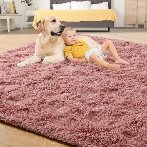 Tepook 5x8 Blush Pink Area Rugs for Living Room Girls Bedroom - Image 4