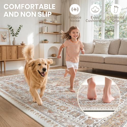 zesthome Rug Pad 5x7-1/4 Thick, Felt and Rubber Backing, Under Area Rug Protective Cushioned Pads, Keep Rugs Safe and in Place, Non Slip Rug Pads for Hardwood Floors and Finishes(5'x7', Black) - Image 2