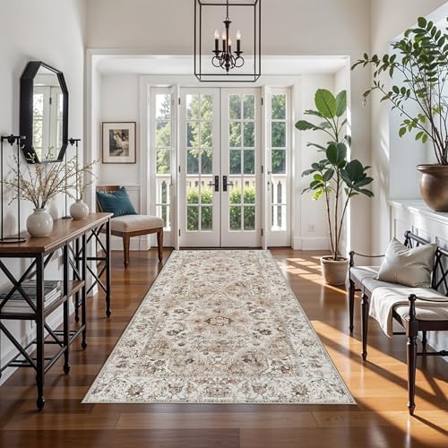 Washable Hallway Runner Rug 4x8: Non Slip Runner Rugs with Rubber Backing - Image 2