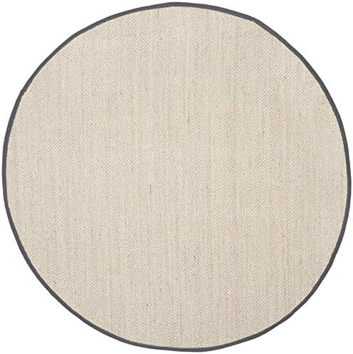 SAFAVIEH Natural Fiber Round Rug 8', Sisal Textured Marble NF143D - Image 3
