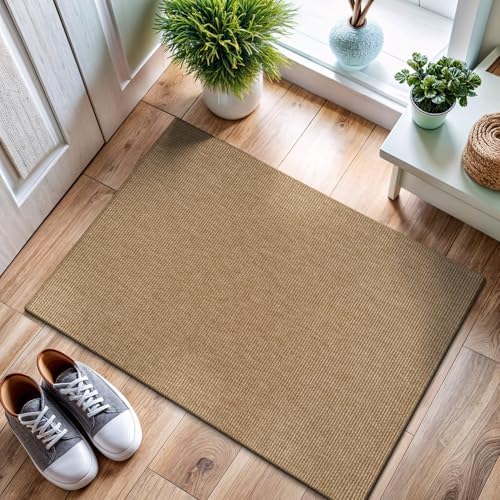 CAMILSON Easy Jute Rug 2x3, Indoor Outdoor Natural Color Farmhouse Area Rugs for Living Room and Kitchen Rug, Solid Boho Woven Design, Easy-Cleaning, Washable Outside Carpet Alfombras (2 x 3) - Image 5