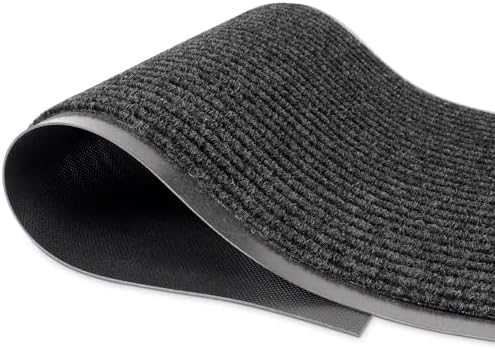Durable Rubber Door Mat - Heavy Duty, Indoor/Outdoor, Easy Clean, Waterproof, Low-Profile Mat for Entry, Patio, Garage - Stylish (Black, 2' x3' Feet) by MaxMat