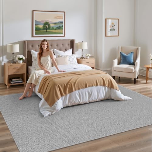Valenrug 5x8 Area Rug, High-Low Pile Washable Rugs for Living Room, Grey - Image 3