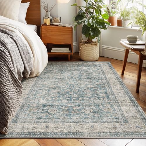 Machine Washable Entryway Throw Rug: Door Mat Indoor Entrance 3x5 Rug Boho Small Area Rug Non-Slip Low Pile Kitchen Rug for Front Door Indoor Entrance Entry Kids Room - Image 6