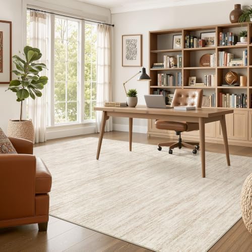 Nakagishi Boho 5x7 Area Rug Living Room Rugs Machine Washable Beige - Image 5