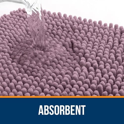 OLANLY Bathroom Rugs 35x24, Extra Soft Absorbent Chenille Bath Rugs - Image 4