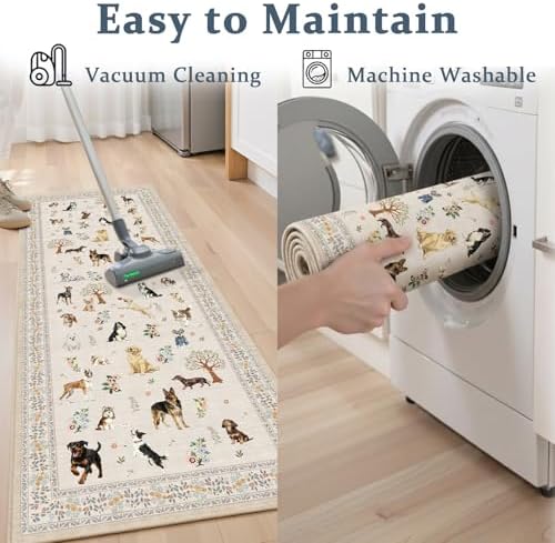 Beige Hallway Runner Rug 2x4 for Bedroom Kitchen - Image 5