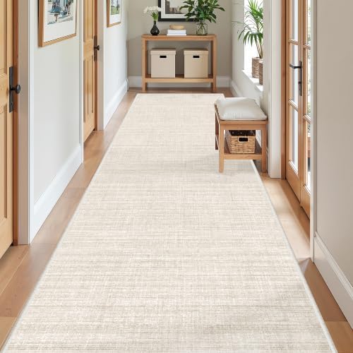 2'6''x10' Runner Rug Non Slip,Washable Kitchen Rugs,Beige - Image 4