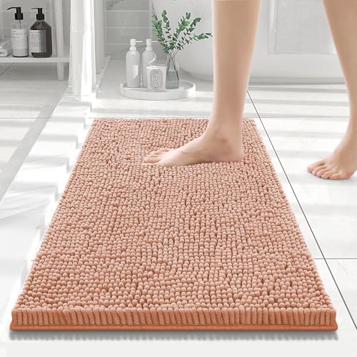 Smiry Bathroom Rugs 24X16, Luxury Chenille Extra Soft Absorbent Bath Mat by Smiry