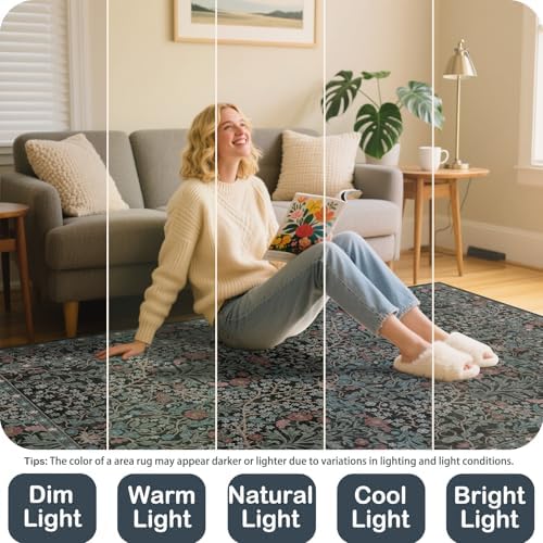 2x3 Area Rug Washable Entry Rug Soft Carpet (Dark Green) - Image 4