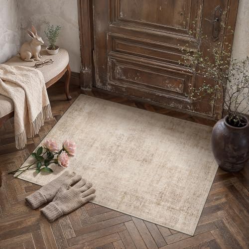 2x3 Beige Vintage Area Rug - Image 2