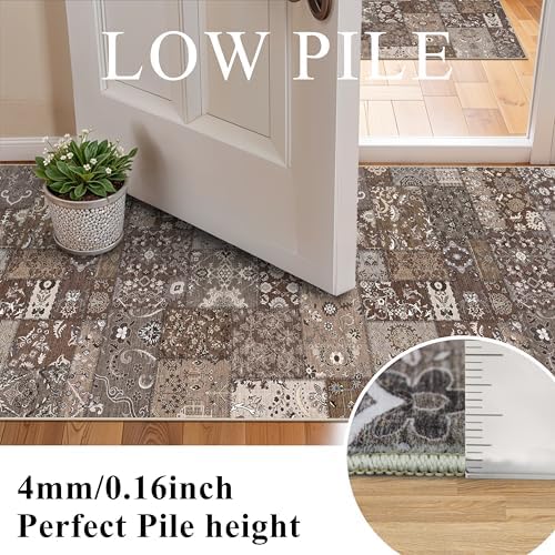 3x12 Washable Runner Rug: 12ft Runners for Hallways Non Slip Kitchen Rug - Image 2
