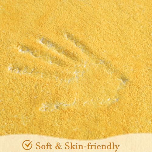 Topotdor Round ABC Area Rug,47 Inch Soft Floor Carpet,Yellow - Image 5