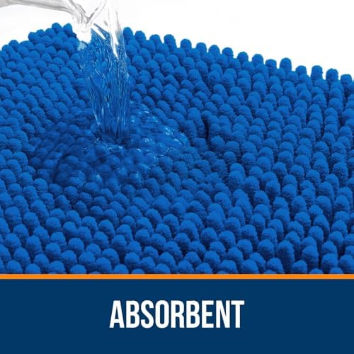 OLANLY Large Bathroom Rugs 50x30, Extra Soft Absorbent Chenille Bath Rugs - Image 4