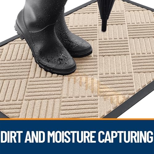 OLANLY Front Door Mat Outside Entrance 35x23, Waterproof Heavy-Duty Doormat - Image 3