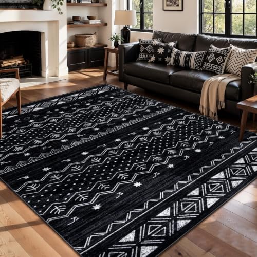 SERISSA 5x7 Washable Non-Slip Boho Area Rug for Living Room by SERISSAHomeDecorCollection