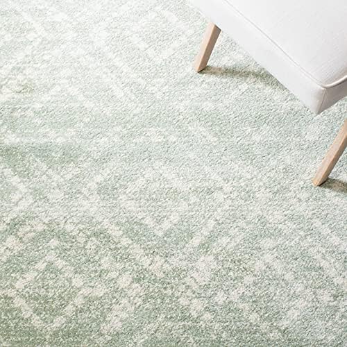 SAFAVIEH Adirondack Collection Area Rug - 11' x 15', Ivory & Green, Geometric Design, Ideal for High Traffic Areas in Living Room, Bedroom & Dining Room (ADR131Y-1115) - Image 4
