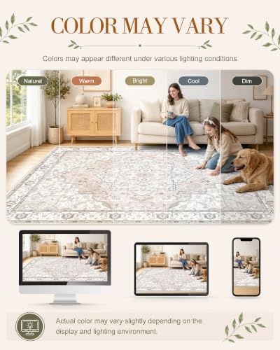 OLANLY 2x3 Washable Small Rug Non Slip Indoor Door Mat for Entryway Bedside - Image 2