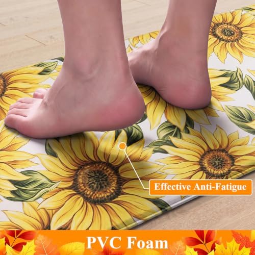 HEBE Fall Kitchen Rugs Set of 2, Anti Fatigue Kitchen Mats for Floor - Image 3
