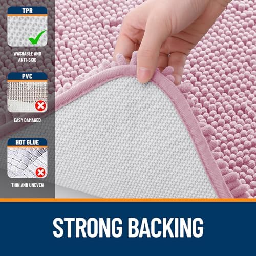 OLANLY Bathroom Runner Rugs 40x24, Extra Soft Absorbent Chenille Bath Rugs - Image 6
