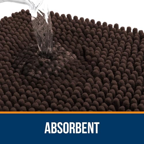 OLANLY Large Bathroom Rugs 44x32, Extra Soft Absorbent Chenille Bath Rugs - Image 4