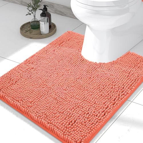 Smiry Toilet Rugs U-Shaped 24x20, Extra Soft Absorbent Contoured Bath Mat by Smiry