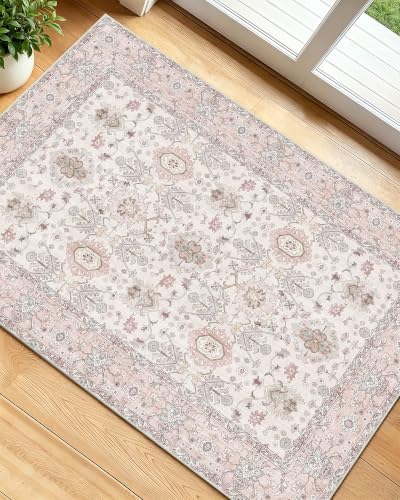OLANLY 2x3 Washable Small Rug Non Slip Indoor Door Mat for Entryway Bedside by OLANLY