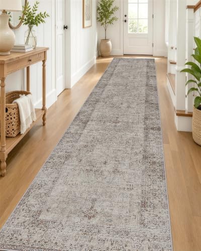 OLANLY 2'6"x14' Washable Runner Rug, Non Slip Carpet for Hallway Kitchen by OLANLY