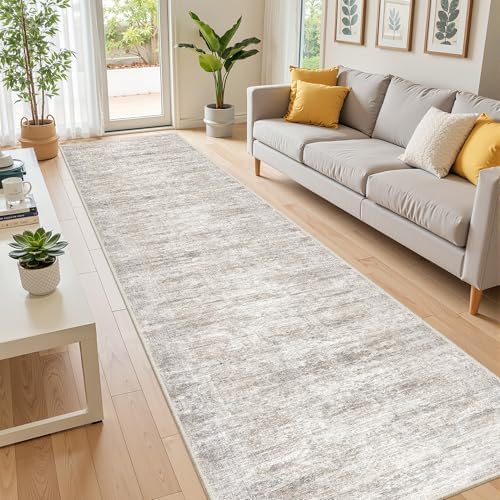 2x12 Runner Rug Non Slip,Washable Hallway Runner Rug,Taupe - Image 4