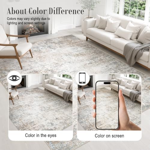 3x10 Washable Runner Rug：Modern Abstract Kitchen Soft Carpet Brown - Image 6