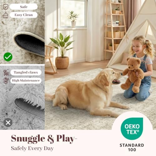 Homemate Washable Rug 6x9 Area Rugs - Vintage Rugs for Living Room - Image 6