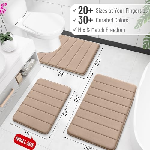 OLANLY Memory Foam Large Bath Mat 40x32, Super Soft Absorbent Bathroom Rugs - Image 2