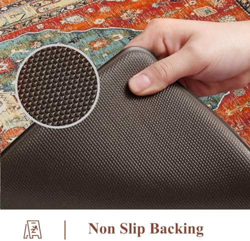 Collive Boho Kitchen Rugs Sets of 2 Fall Kitchen Mats for Floor Waterproof - Image 5