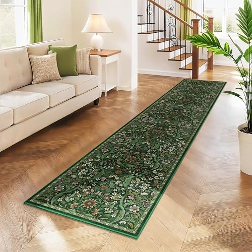 2x10 Floral Runner Rug for Kitchen Washable Hallway Runner Rug - Image 4