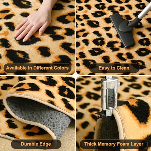 Amearea Soft Leopard Rugs for Bedroom Living Room, 4x6 Cheetah Print Rug - Image 5