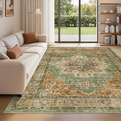 befbee Washable 5x7 Area Rug Non Slip Stain Resistant Rug for Living Room by Befbee