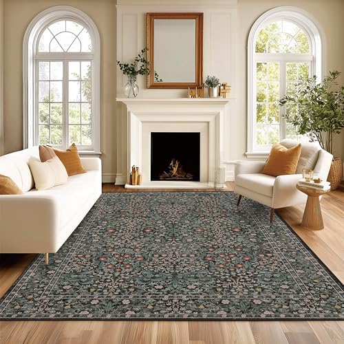 8x10 Rugs for Living Room Washable Green Area Rug Rugs for Bedroom - Image 3
