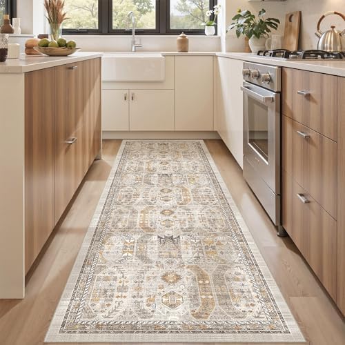befbee 2'6"x8' Runner Rug for Hallway Washable Non Slip Kitchen Rug by Befbee