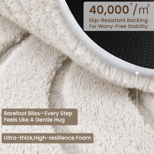 Sour Lemon 2x6 Runner Rug for Hallways Non Slip, Bedroom Modern Cream Rugs - Image 6