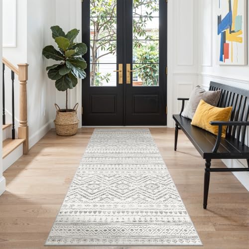Miukiki 3x8 Washable Runner Rug Hallway Soft Non Slip Indoor Rug Grey - Image 7