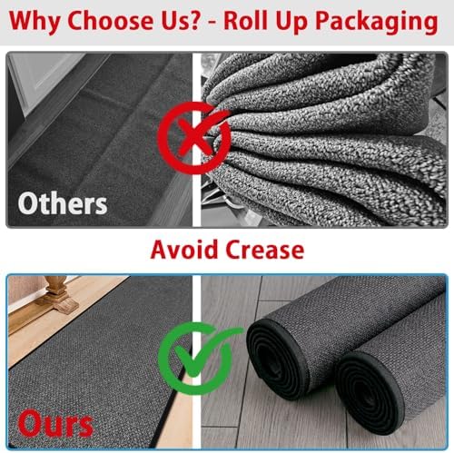 5ft Boho Kitchen Rugs and Mats Non Skid Washable, Braid Jute Kitchen Floor Runner Absorbent Kitchen Carpet Sink Rug - Image 3