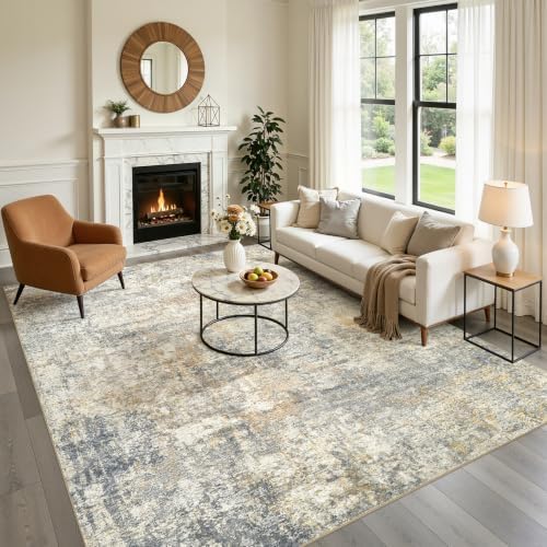 kakania Washable 10x14 Area Rug for Living Room: Abstract Modern Home Decor - Image 7