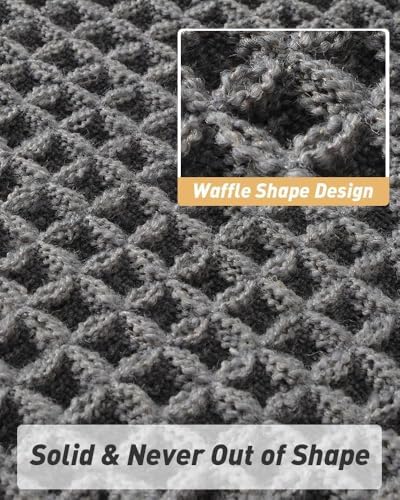 Upgraded Waffle Bath Mat Ultra Absorbent Non Slip Bathroom Mat, 20" x 32" - Image 5